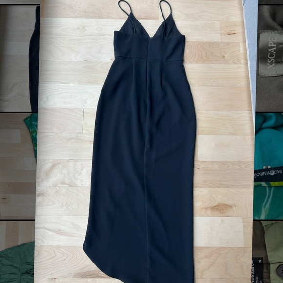 BLACK XSCAPE ASYMMETRICAL PROM DRESS - Picture 5 of 6